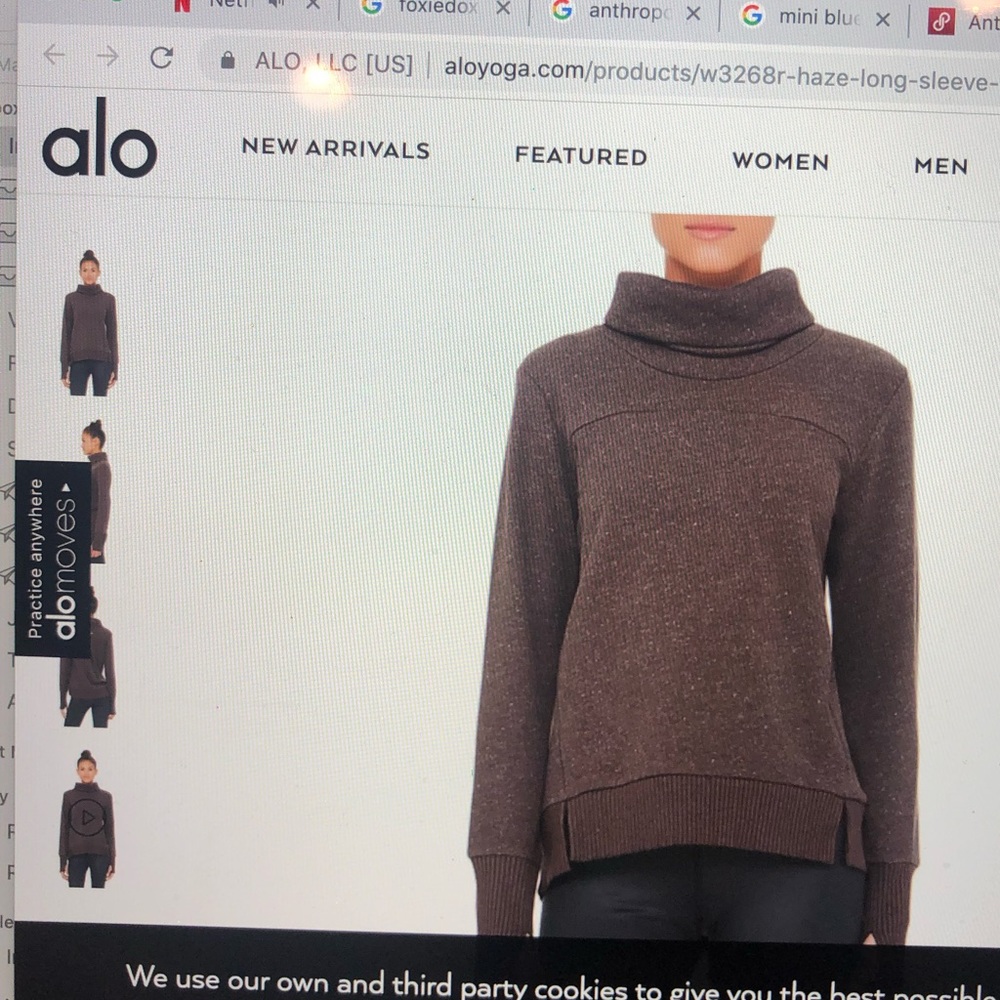 alo yoga sweater